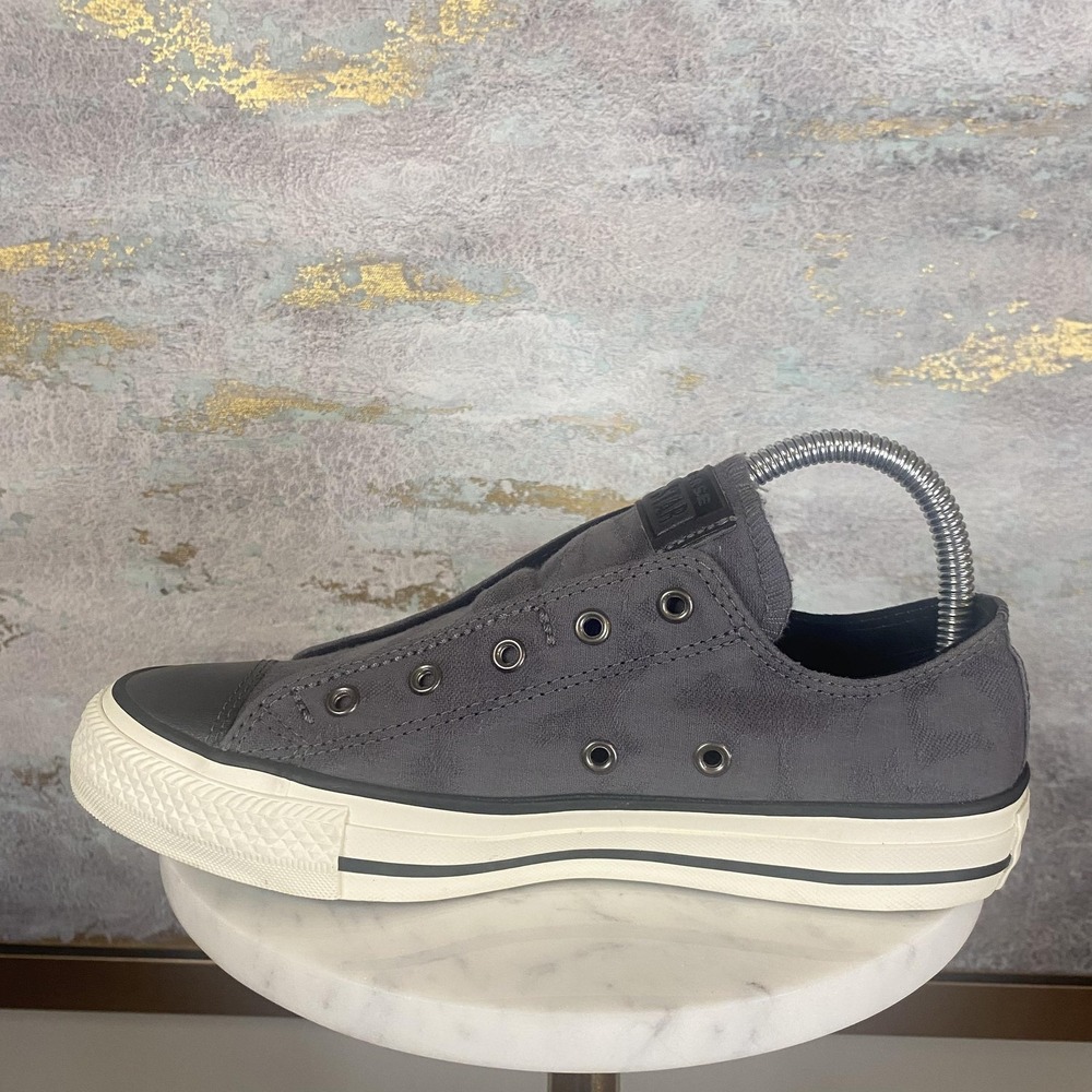 Converse All Star Slip OX Shoes Womens Size 6 Gray Slip On Low Top Sneakers - Picture 6 of 11